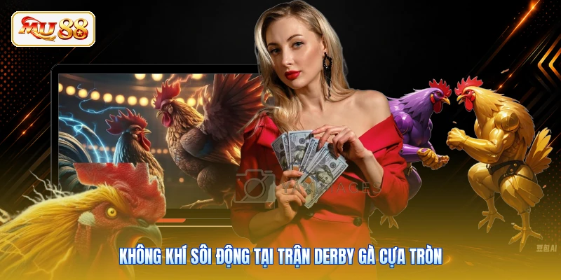 Không khí sôi động tại trận derby gà cựa tròn